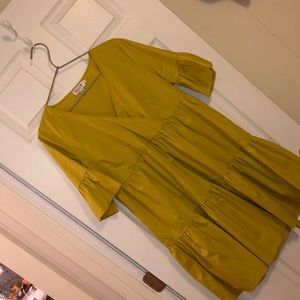 Baby doll dress, never worn, size Large. Color is pale olive green.